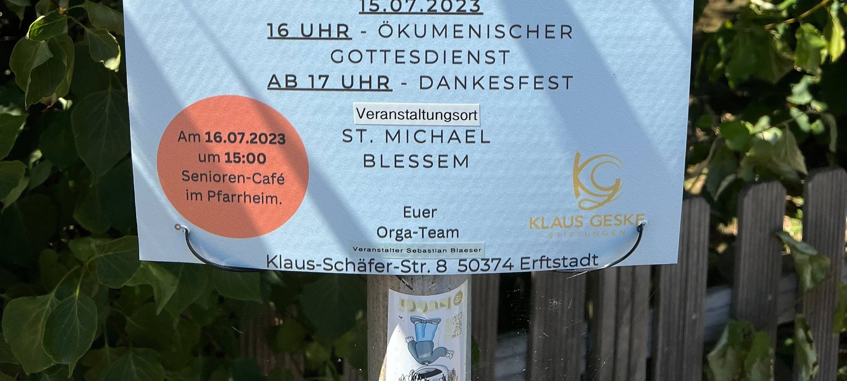 Erftstadt: Dankesfest für die Helfer der Flutkatastrophe
