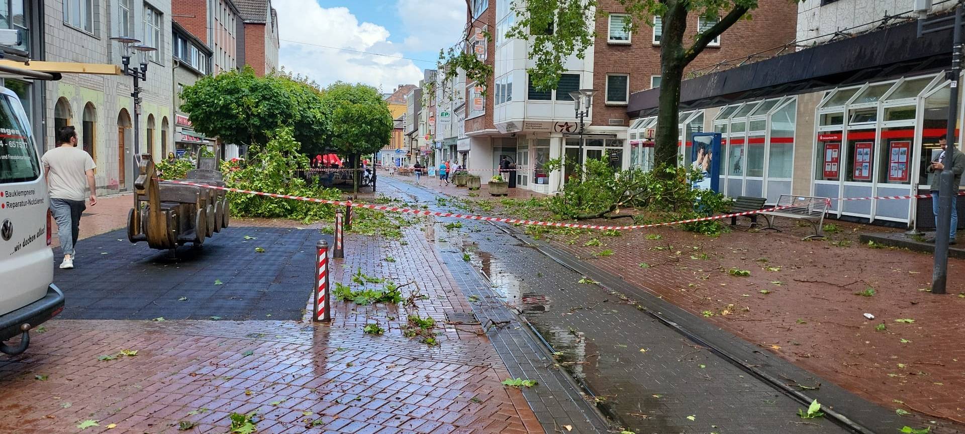Frechen: Nach dem Sturm - Aufräumarbeiten laufen