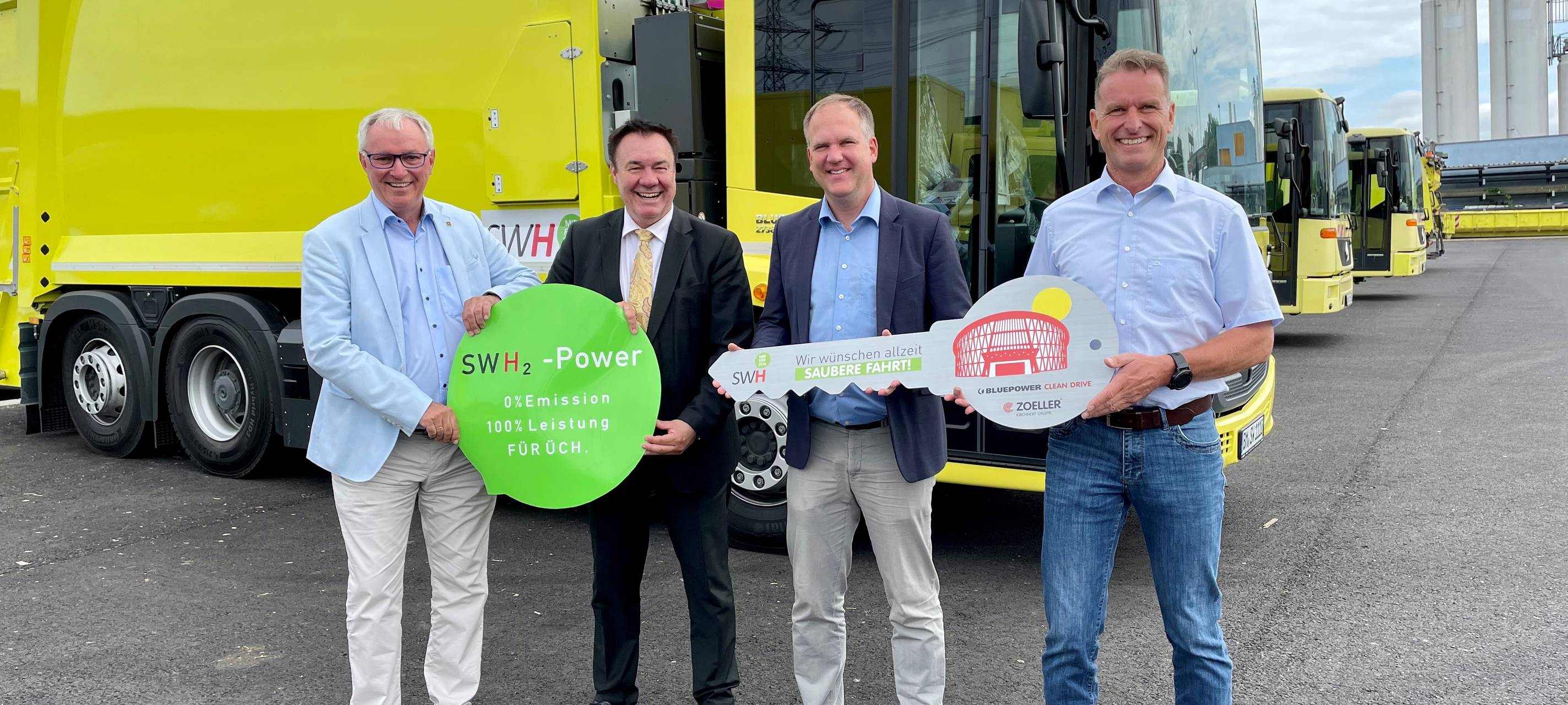 Hürth: Erster Wasserstoff-Müllwagen unterwegs