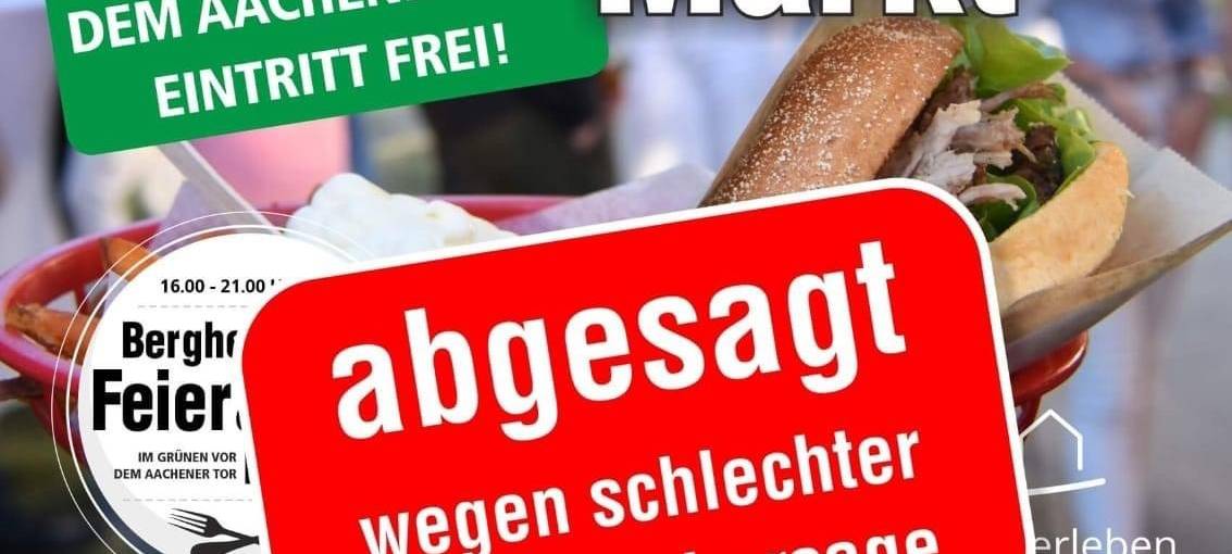 Bergheim: Feierabendmarkt findet nicht statt