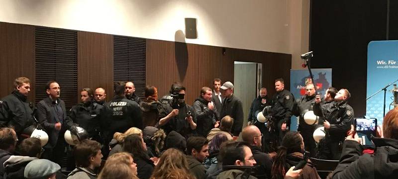 Proteste gegen AfD in Köln