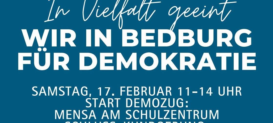 Bedburg: Demonstration für Demokratie