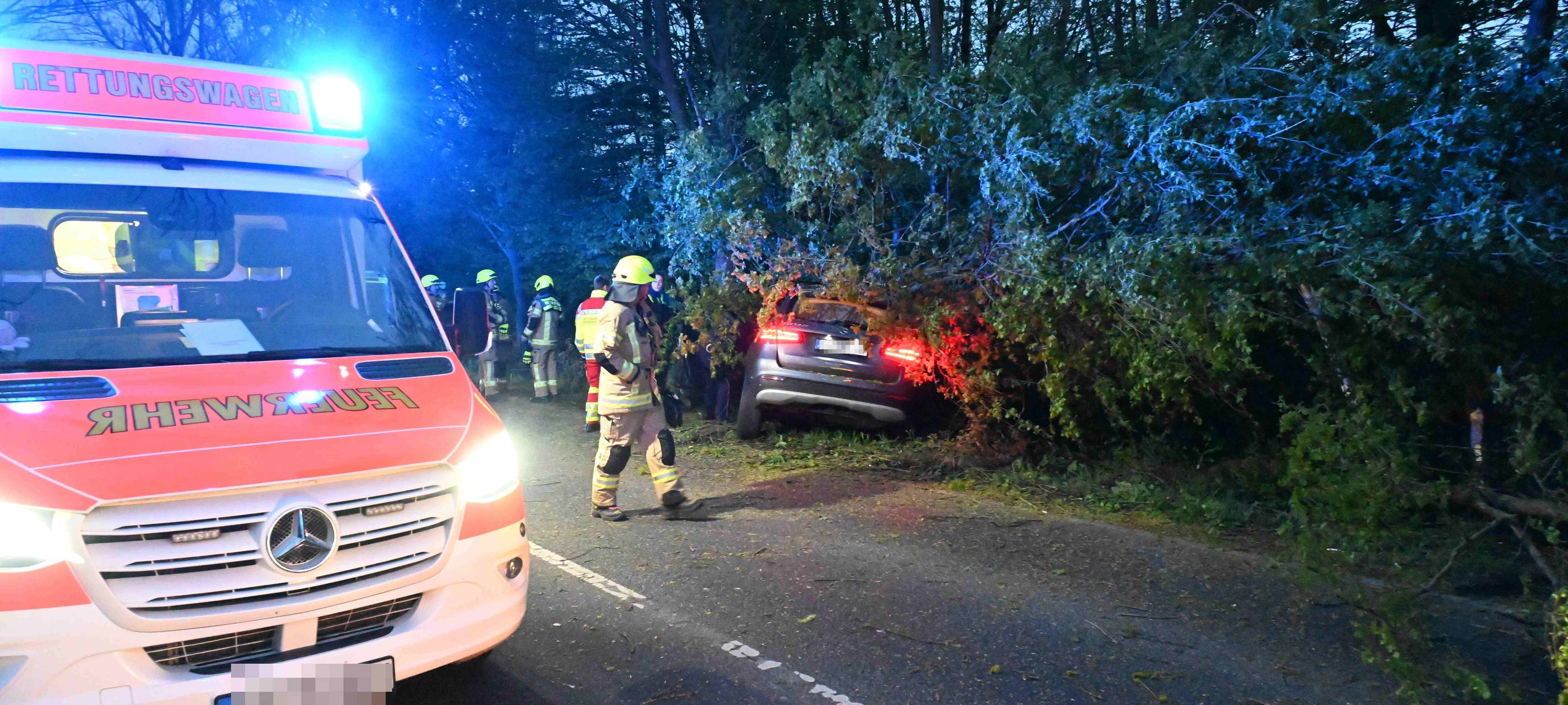 Pulheim: Auto prallt gegen Baum