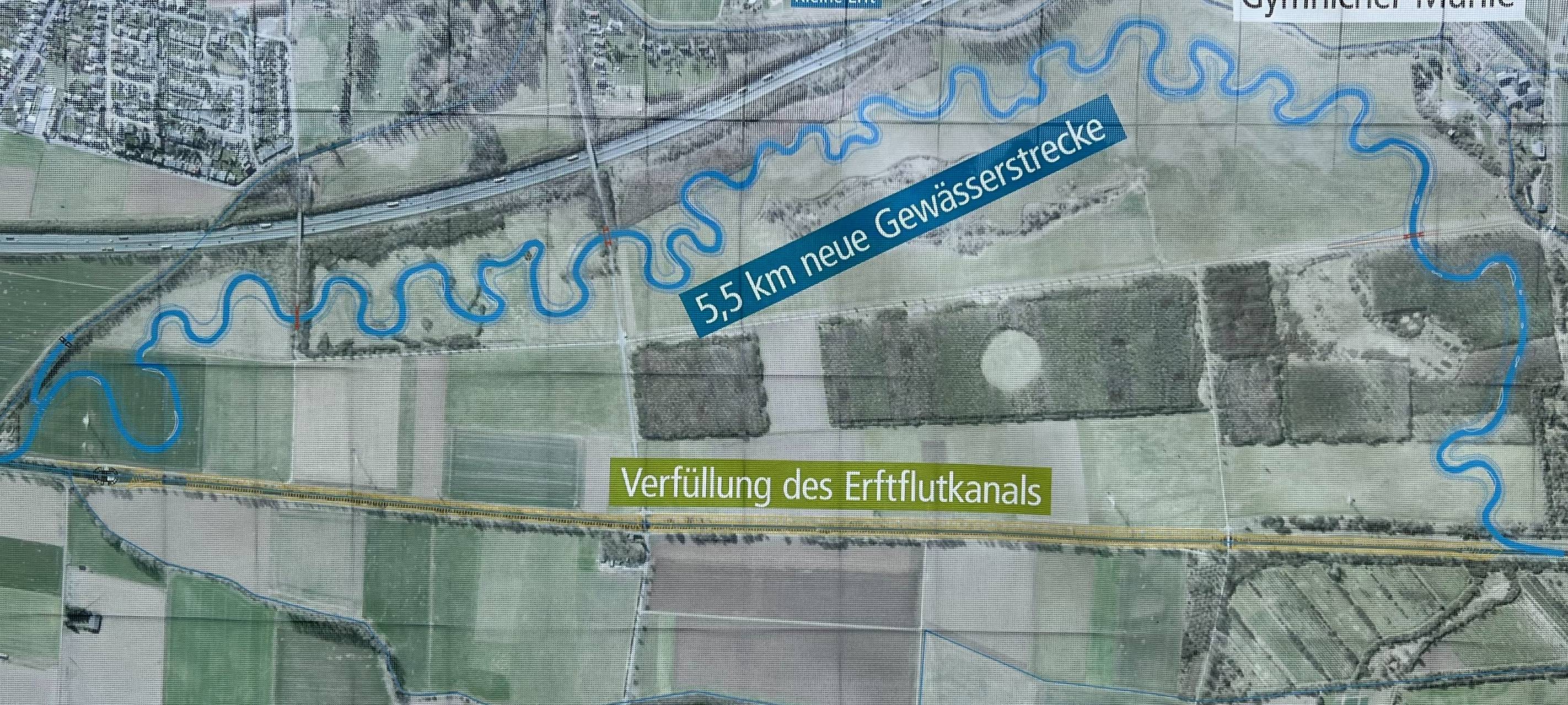 Renaturierung der Erft bei Gymnich kommt gut voran