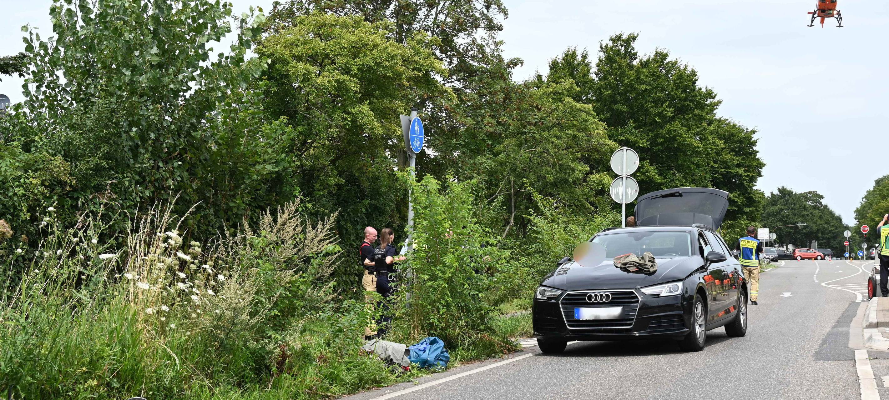Pulheim: Fahrradfahrer von Auto erfasst