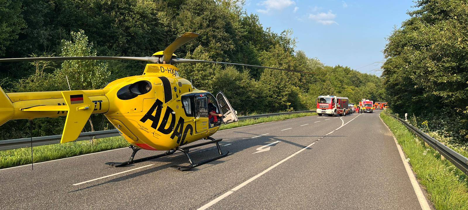 Bergheim: Mann bei Motorradunfall lebensgefährlich verletzt