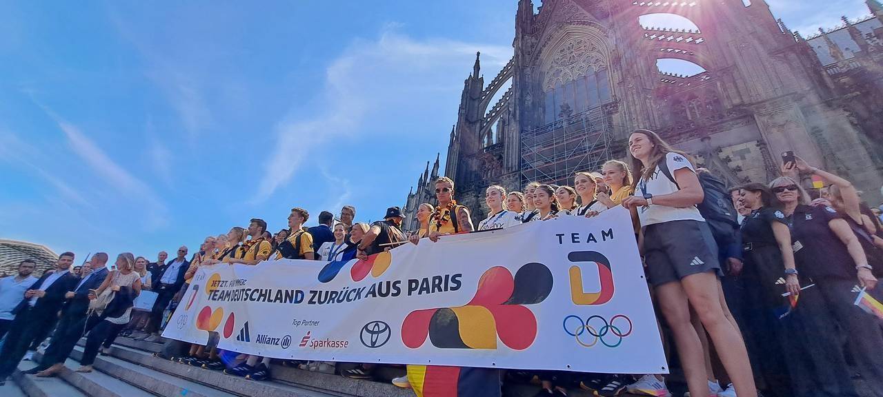 Deutsche Olympioniken in Köln empfangen