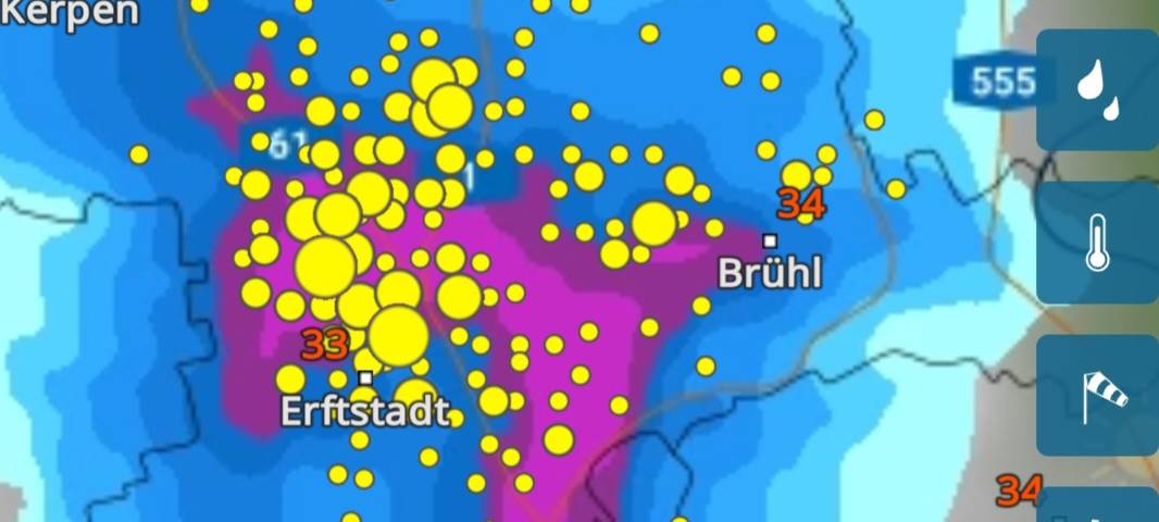 Starkregen und Gewitter: Unwetter trafen vor allem Wesseling