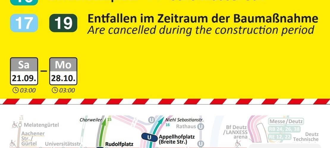 KVB-Bauarbeiten in der Kölner Südstadt