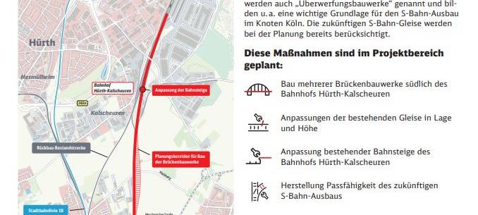Neue S-Bahn und neue Haltestelle in Hürth