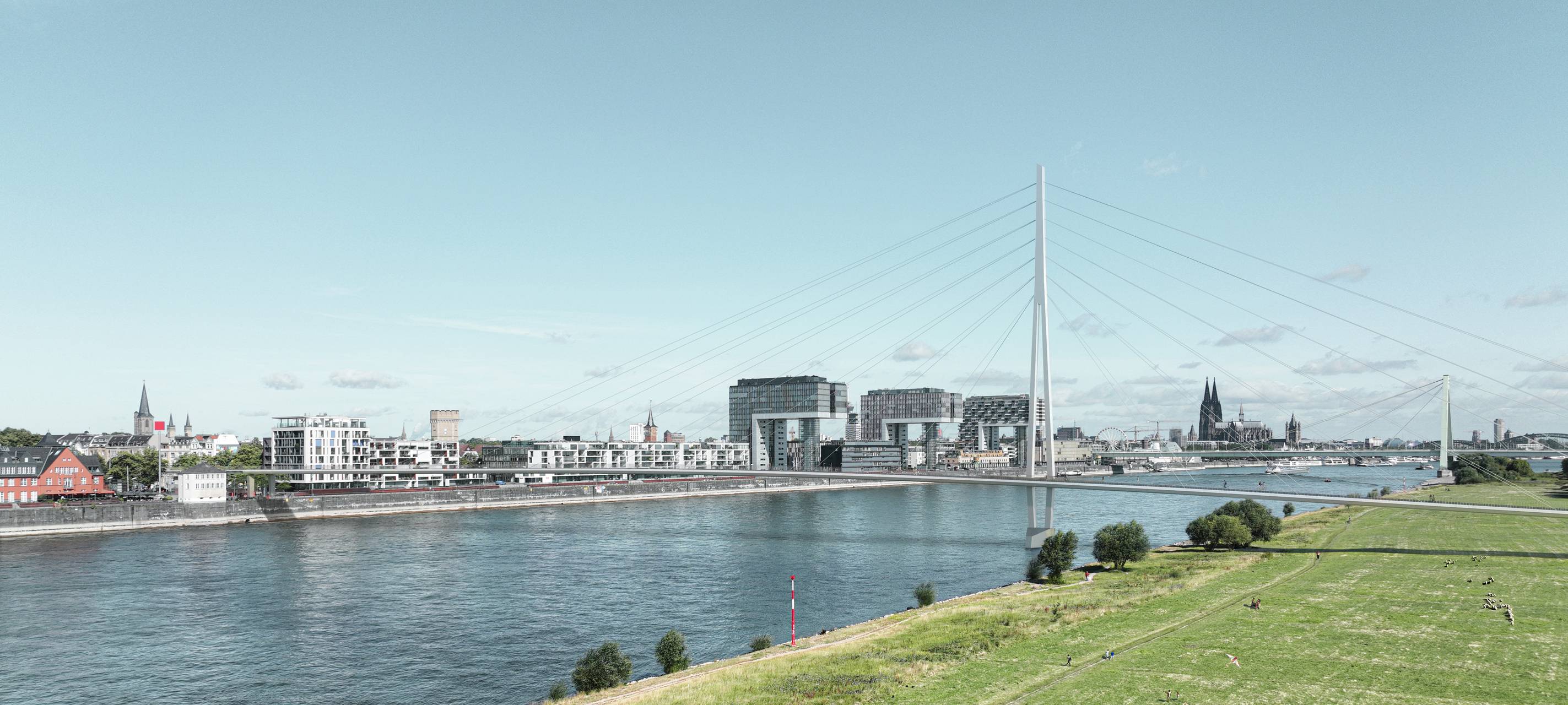 Grafil für die neue Rheinbrücke am Kölner Überring