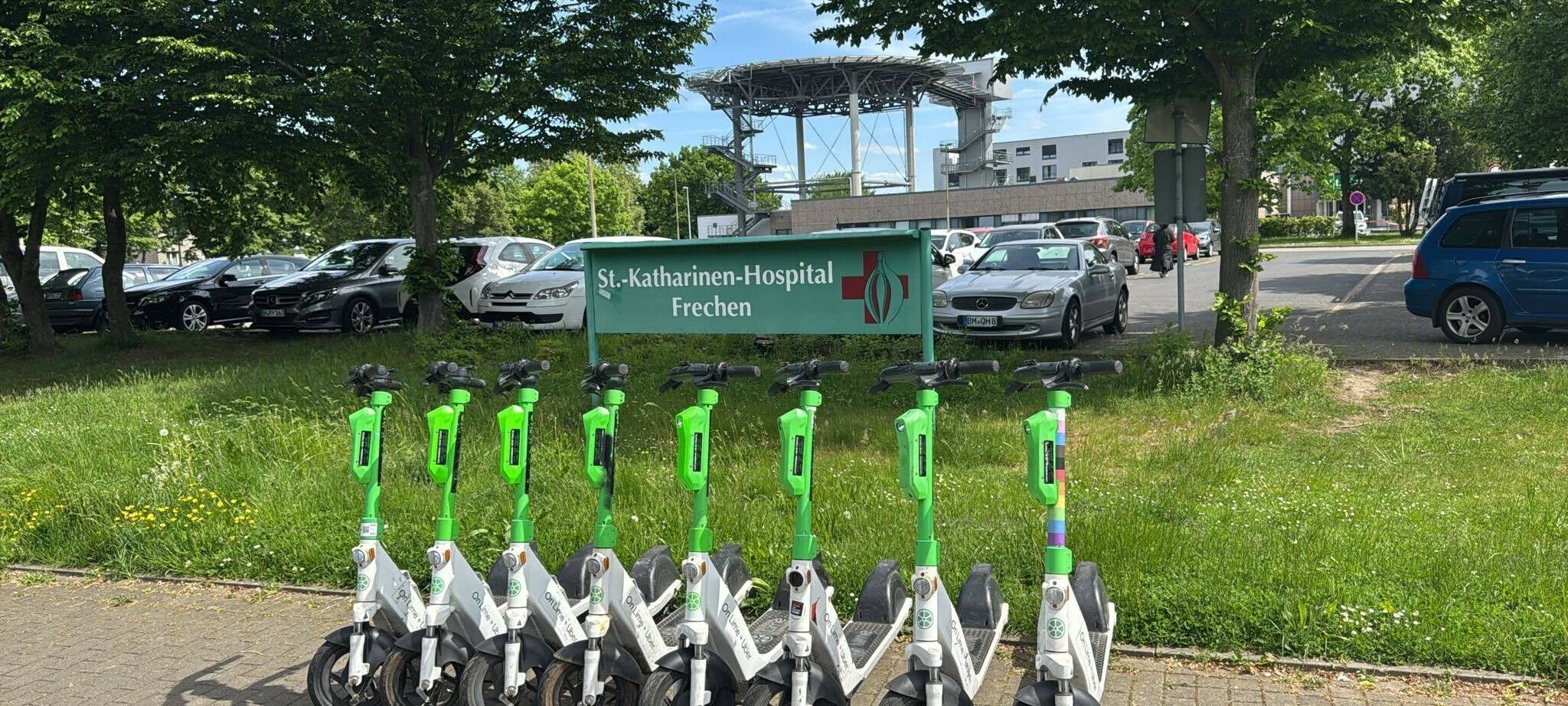 E-Scooter-Nutzung in Frechen: Krankenhaus als Hotspot