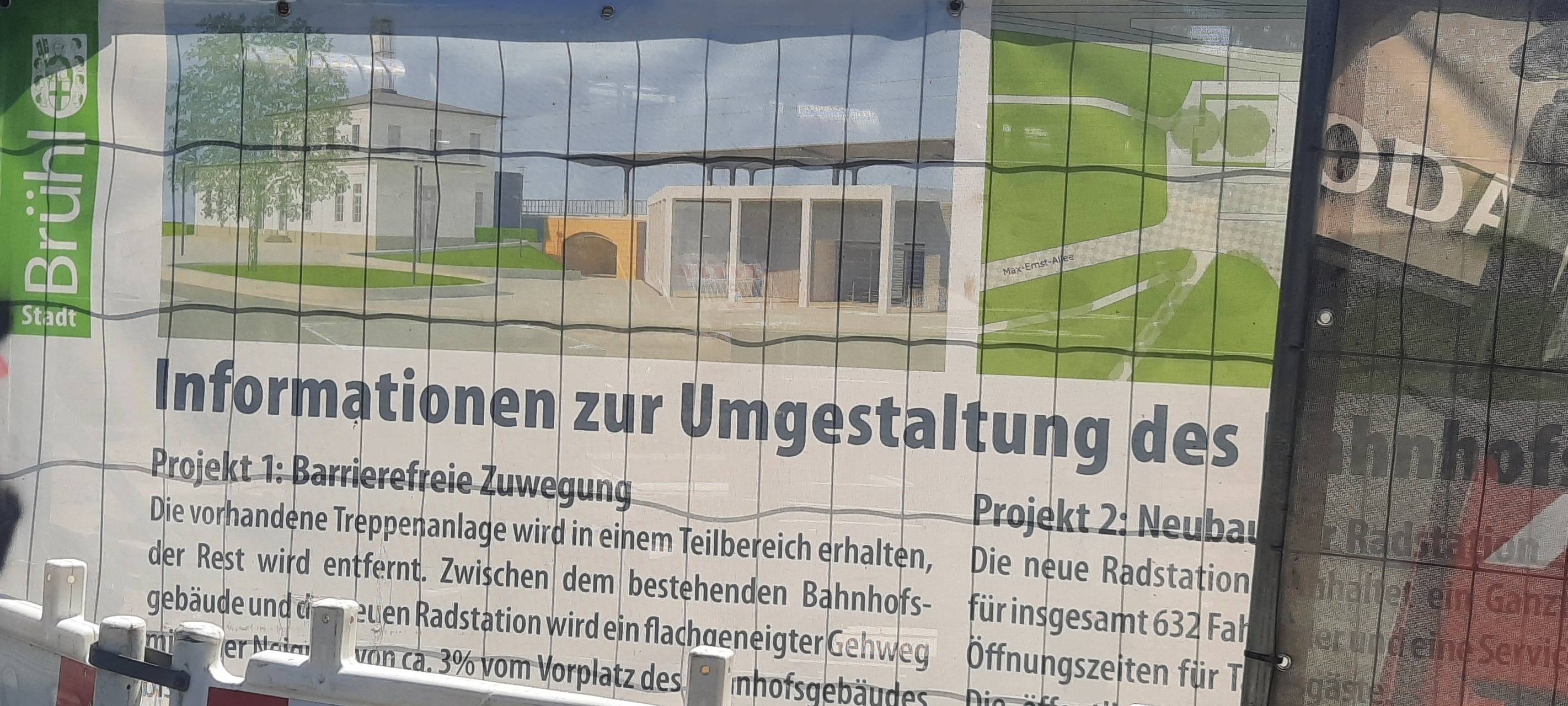 Bahnhof Brühl: Arbeiten zum barrierefreier Zugang laufen
