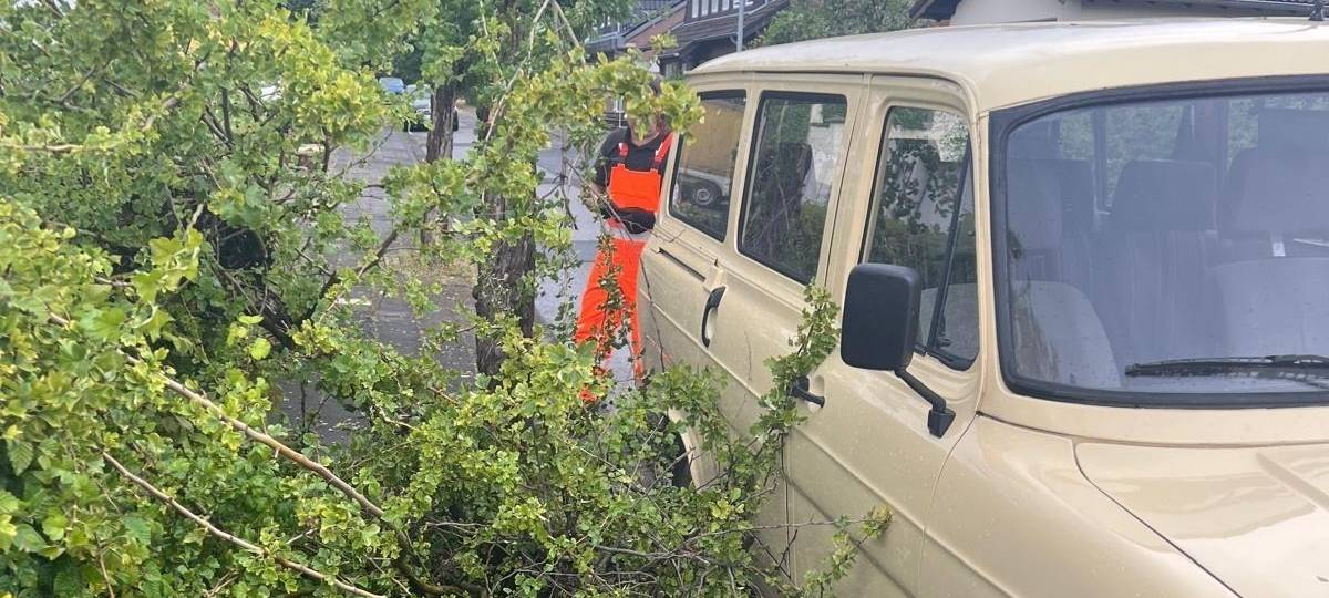 Erste Unwetter in Bergheim