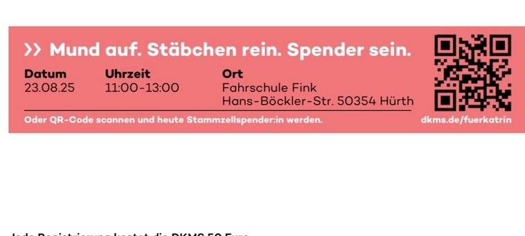Typisierungsaktion in Hürth: Fahrschule hilft