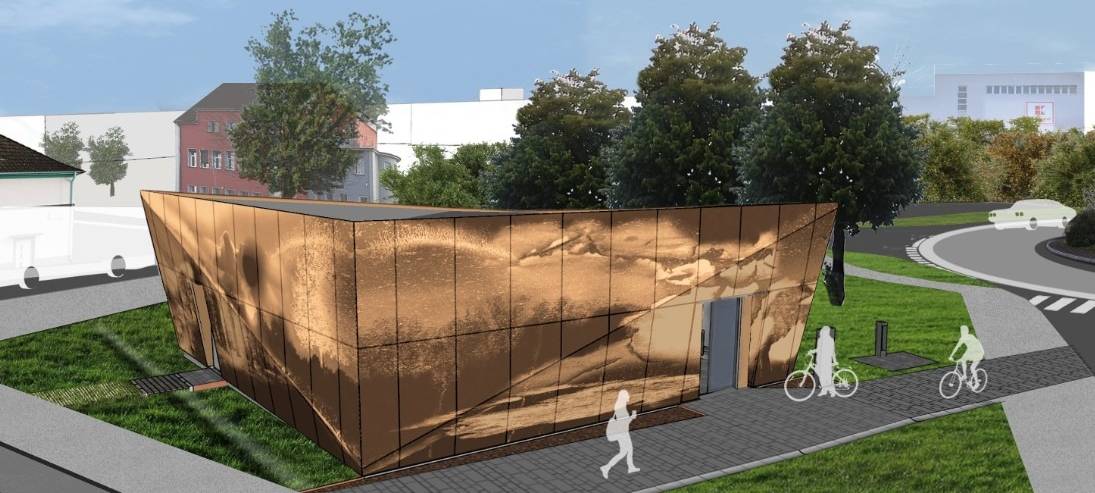 Fahrradparkhaus am Bedburger Bahnhof wächst
