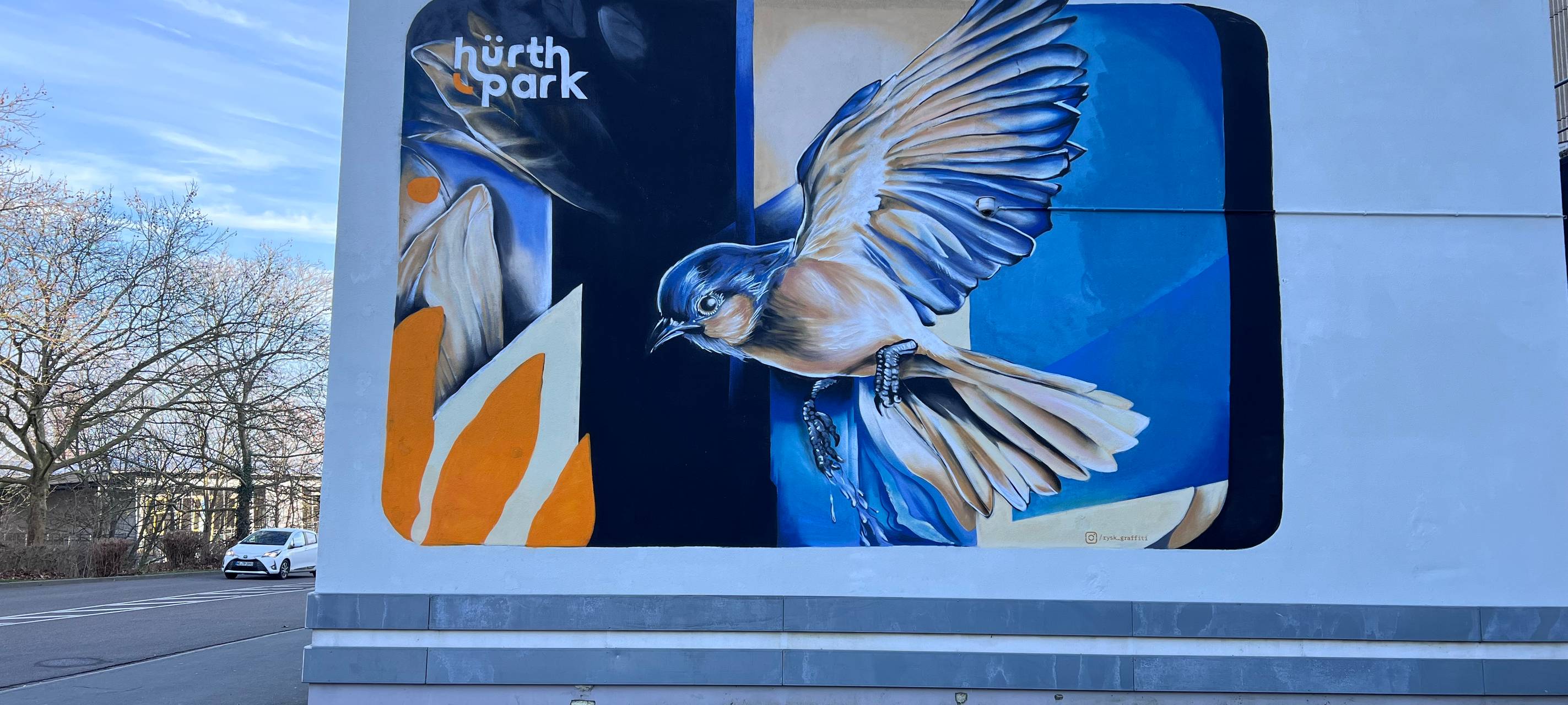 Neues Graffiti am Hürth Park