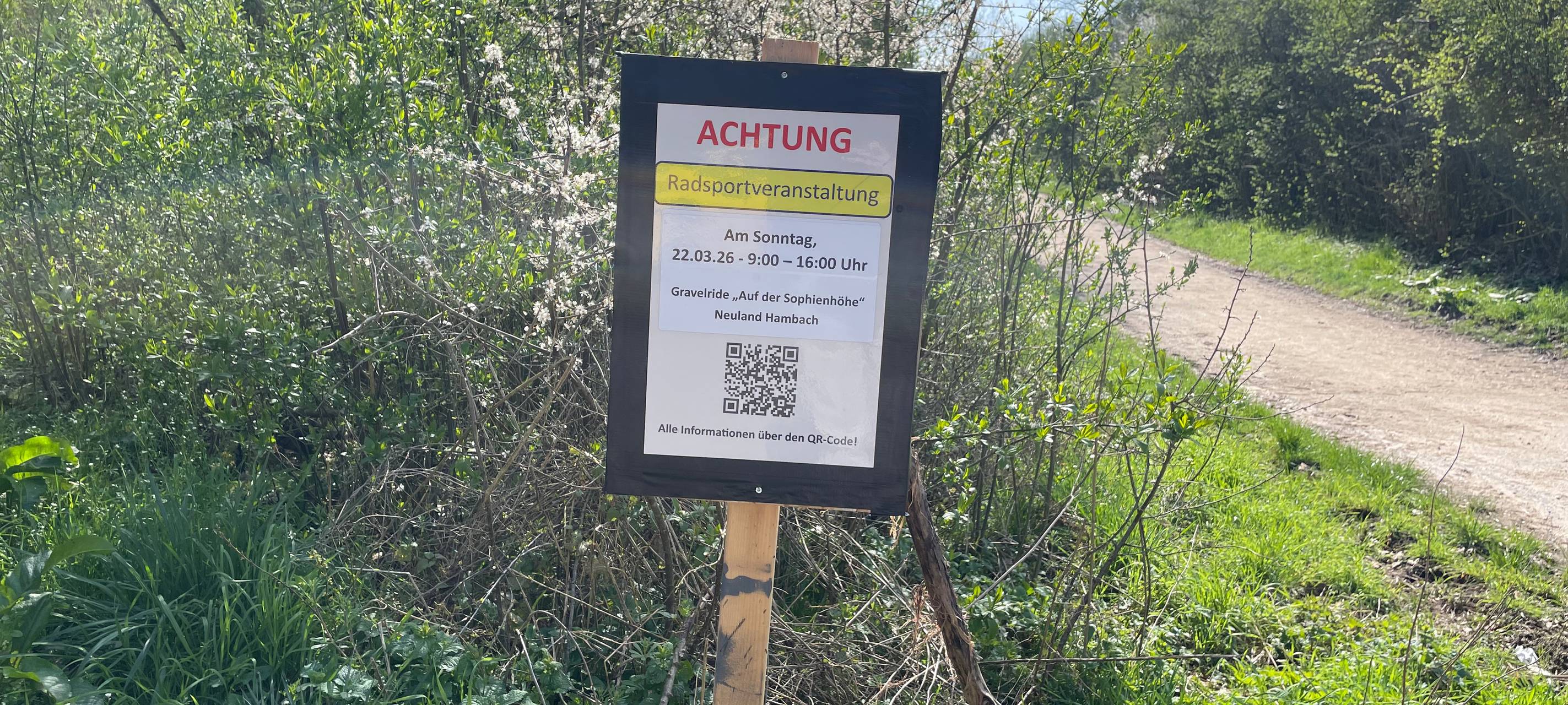 Sophienhöhe: Zweiter Gravel Ride am Sonntag