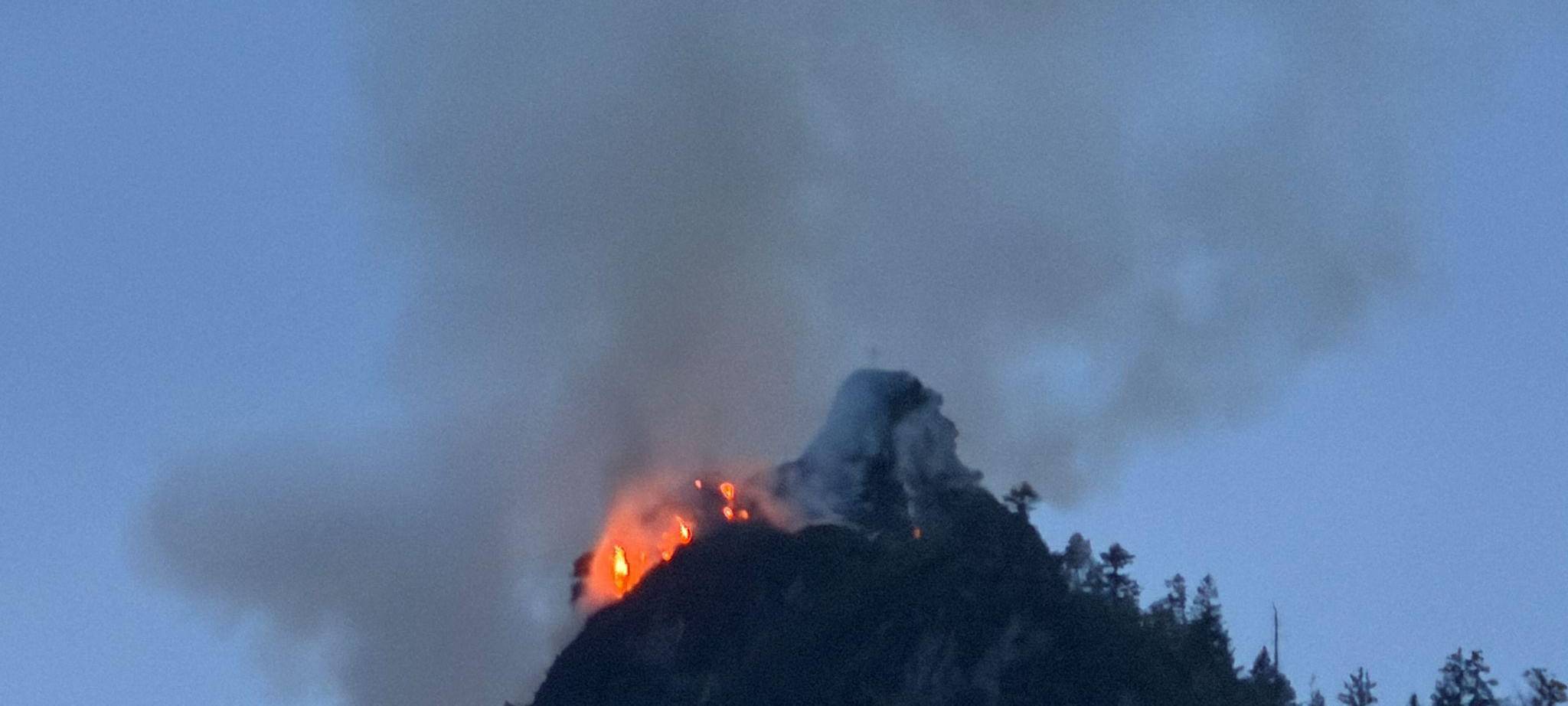 Waldbrand auf Berg