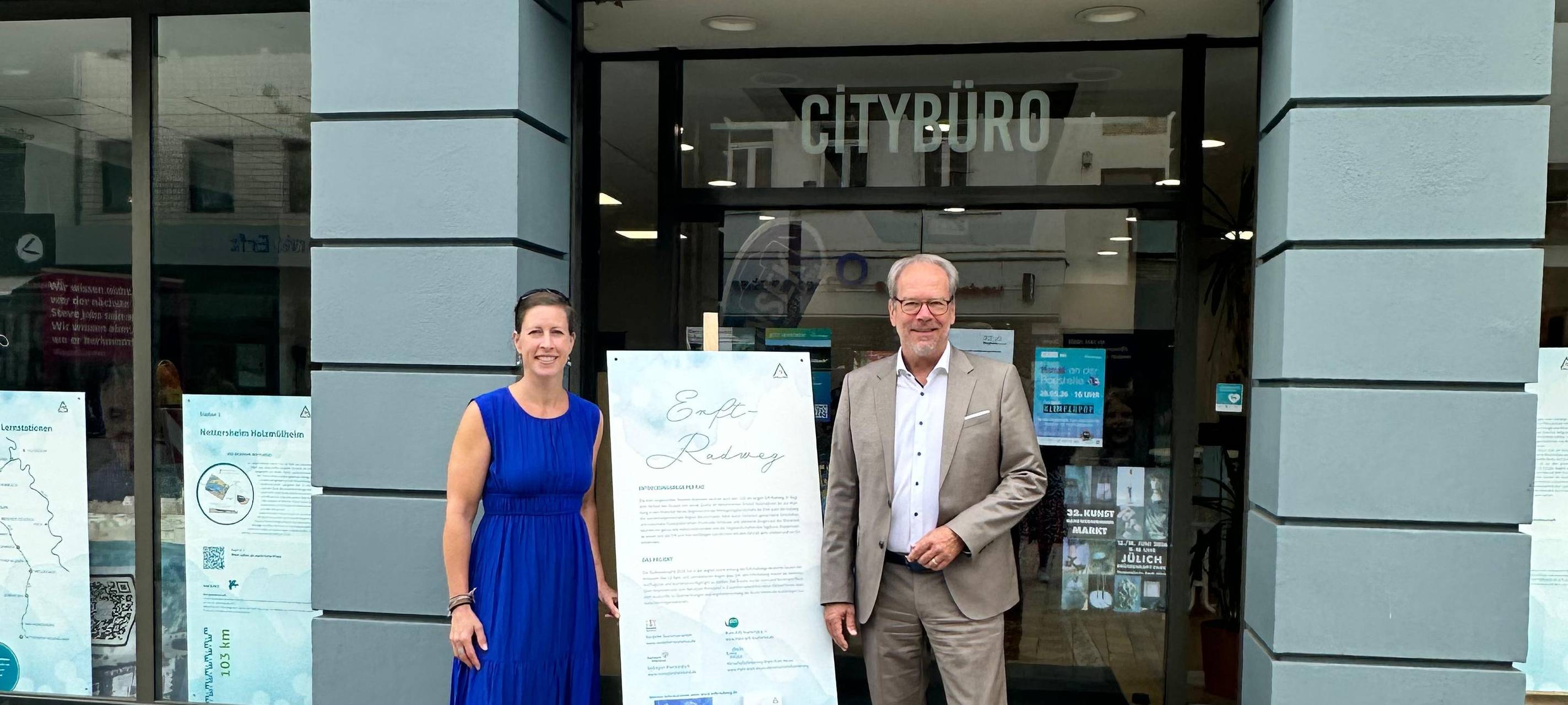 Erft-Radweg: Wanderausstellung in Bergheim eröffnet