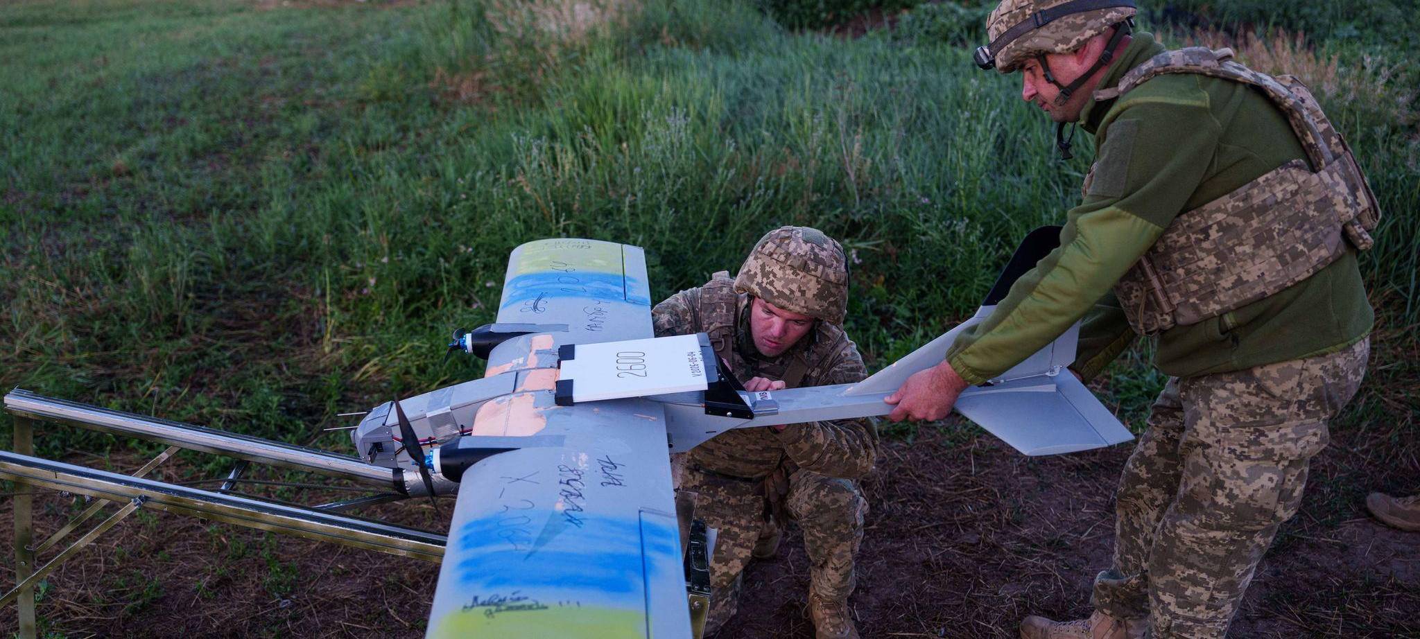 Ukraine-Krieg - Drohneneinsatz der ukrainische K-2-Brigade