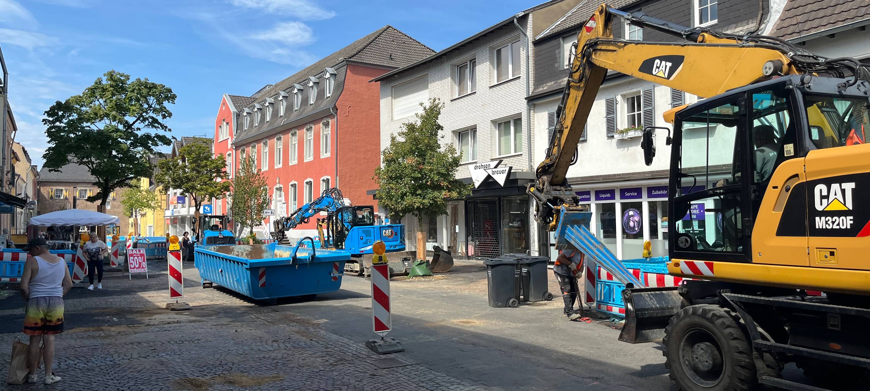Bergheim: Umbau der Fußgängerzone läuft nach Plan