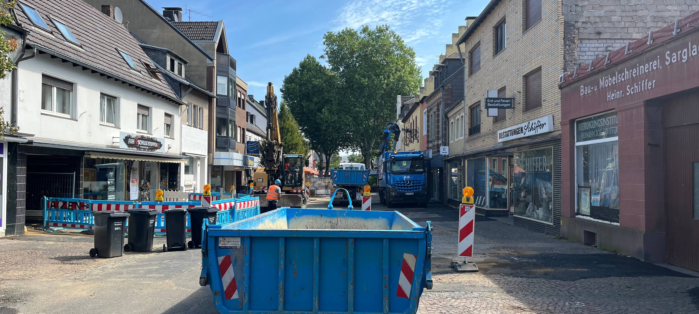 Bergheim: Umbau der Fußgängerzone läuft nach Plan