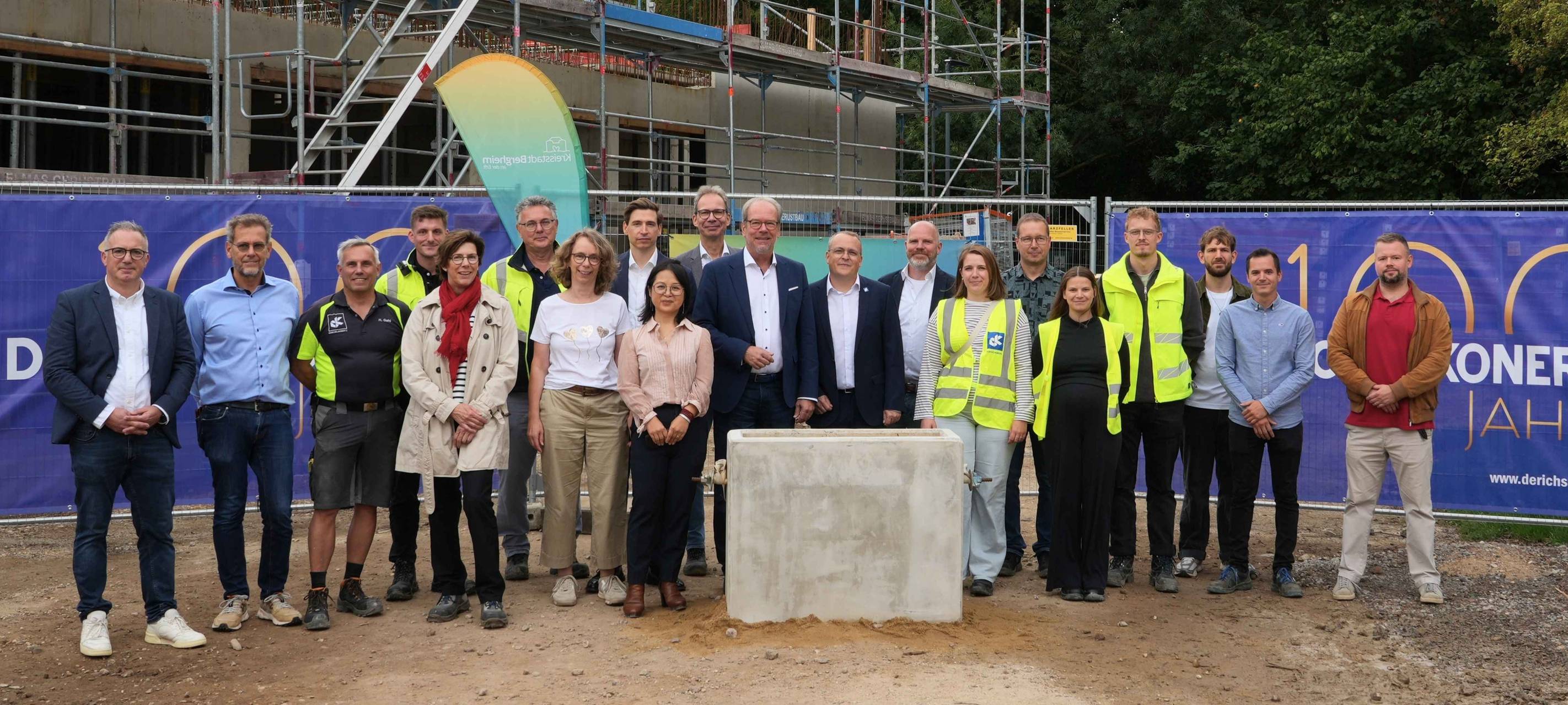 Grundstein für Schulerweiterung in Bergheim