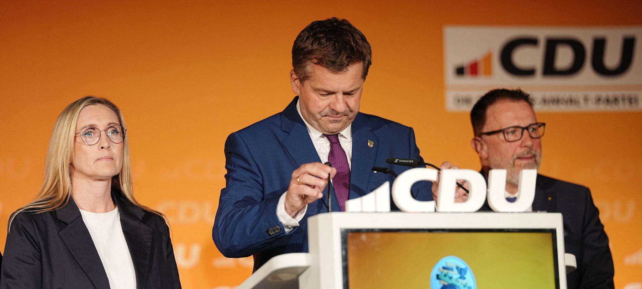 Landtagswahl in Sachsen-Anhalt - CDU-Wahlparty