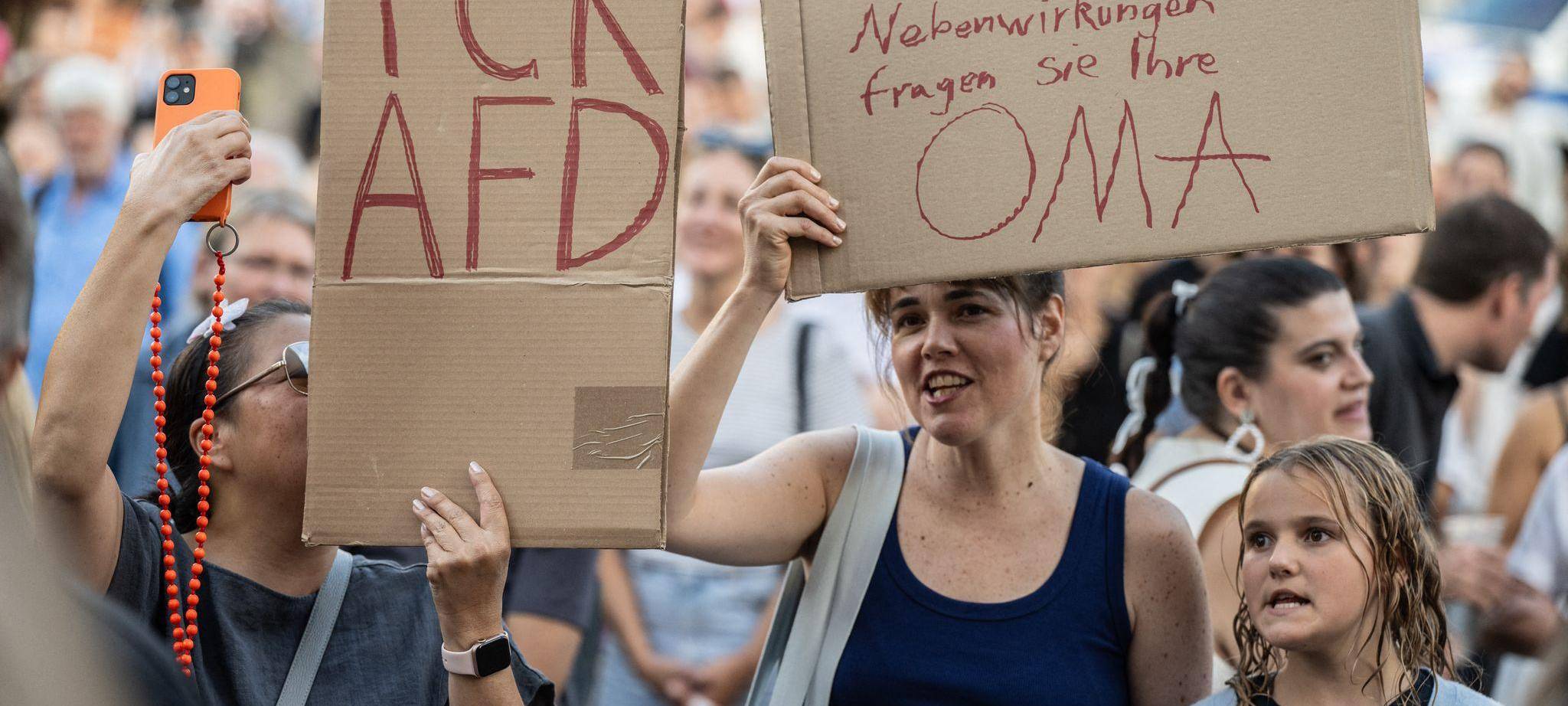 Demonstration gegen die AFD - Frankfurt