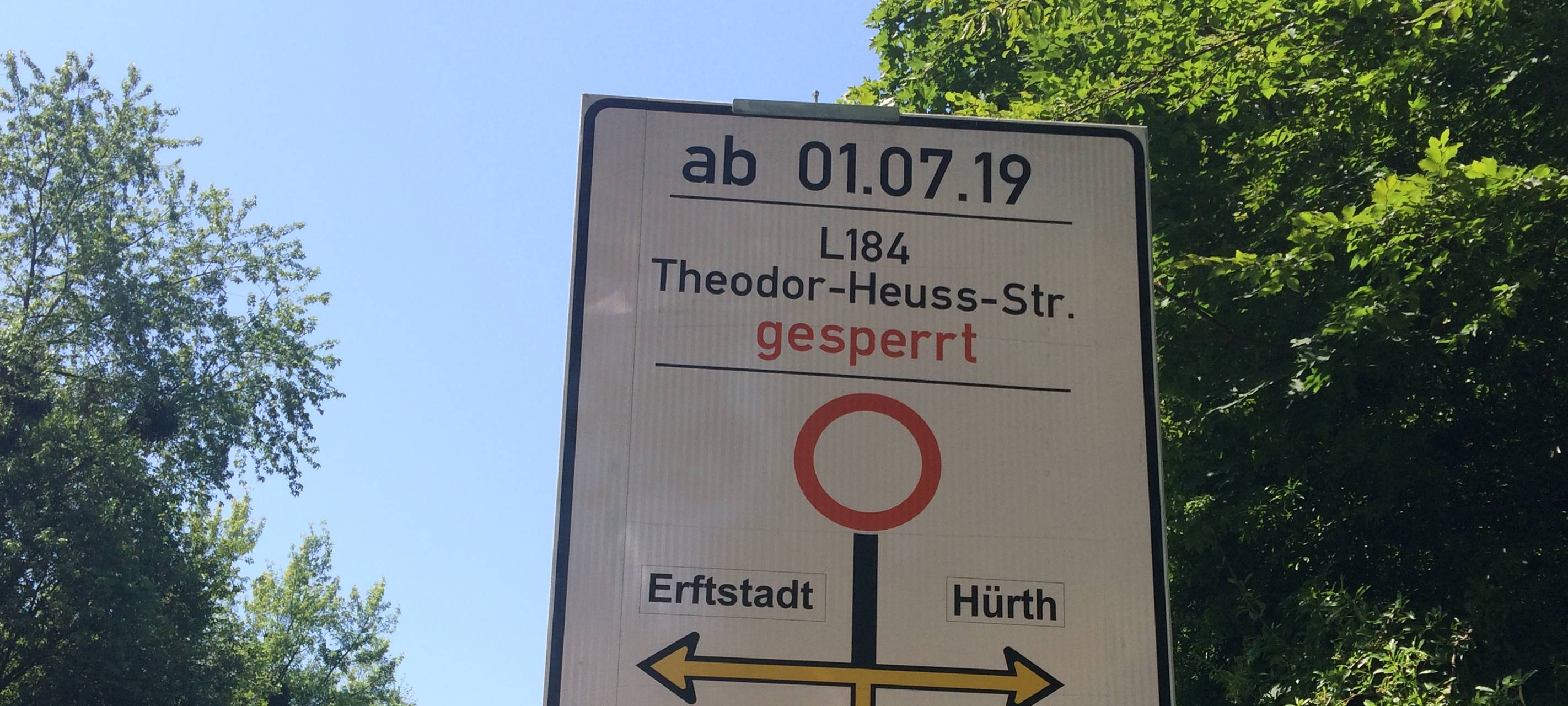 Theodor-Heuss-Straße teilweise wieder frei