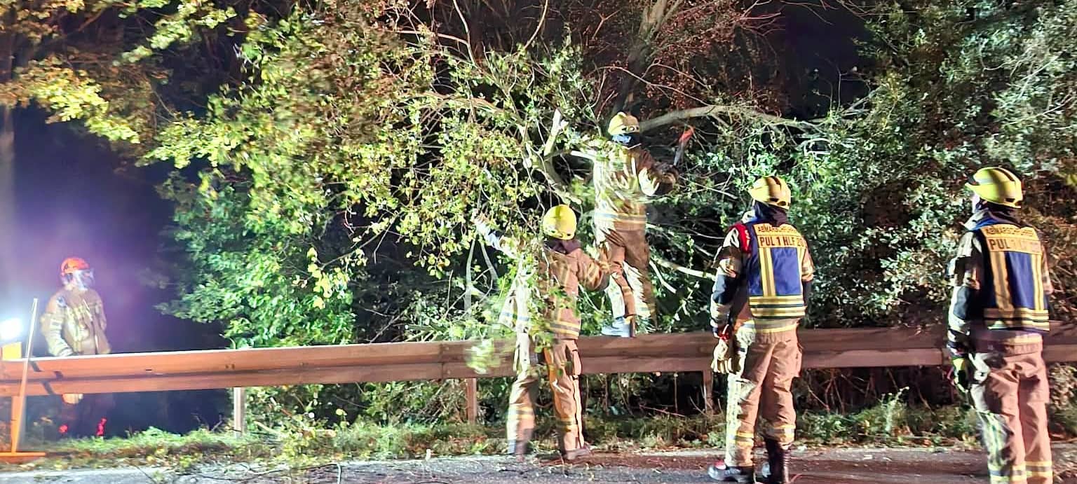 Herbststurm Luise sorgt für Feuerwehreinsätze im Kreis