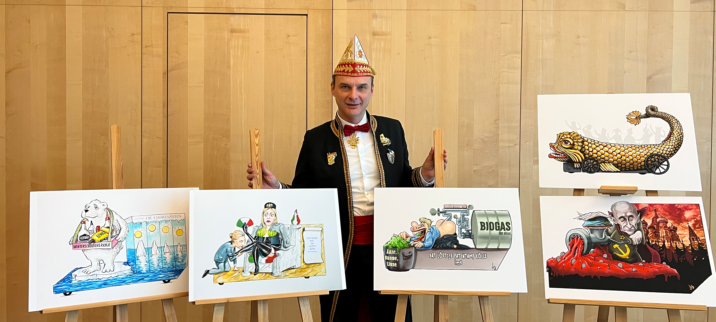 Köln: Wagen für Rosenmontagszug vorgestellt