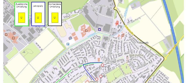 Vollsperrung der Sindorfer Straße in Kerpen-Mödrath